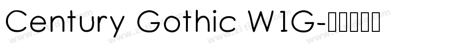Century Gothic W1G字体转换